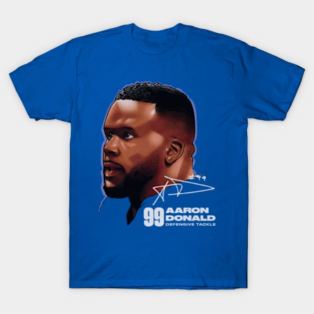 Aaron Donald Los Angeles R Profile T-Shirt by MASTER_SHAOLIN